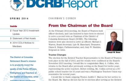 DCRB Spring 2014 Report Newsletter 